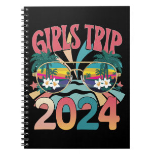 Caderno Espiral Viagem das Garotas Groovy 2024 Fim de Semana Verão