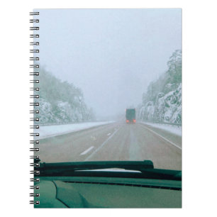 Caderno Espiral Viagem de carro pela Suécia nevada