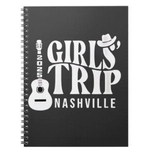 Caderno Espiral Viagem de Meninas Nashville 2025 Férias Verão 