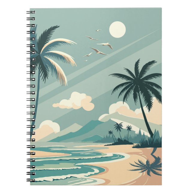 Caderno Espiral Viagem de praia (Frente)