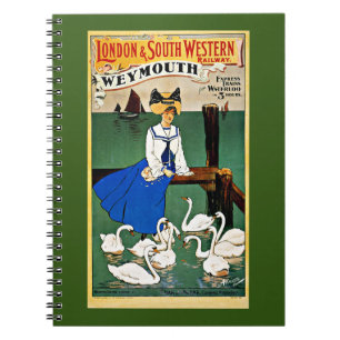 Caderno Espiral Viagem do comboio Weymouth, colheita