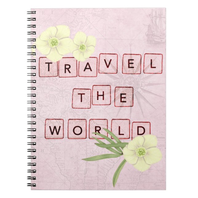 Caderno Espiral Viagem do mundo (Frente)