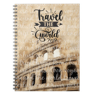 Caderno Espiral Viagem do mundo