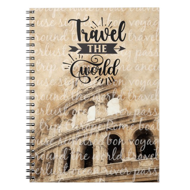 Caderno Espiral Viagem do mundo (Frente)