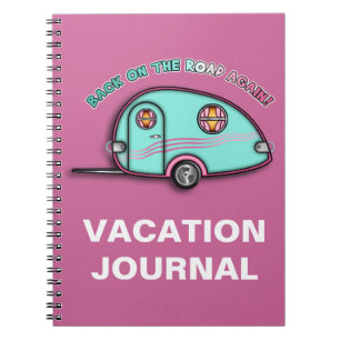 Caderno Espiral Viagem JOURNEL do reboque da gota rv do rasgo -
