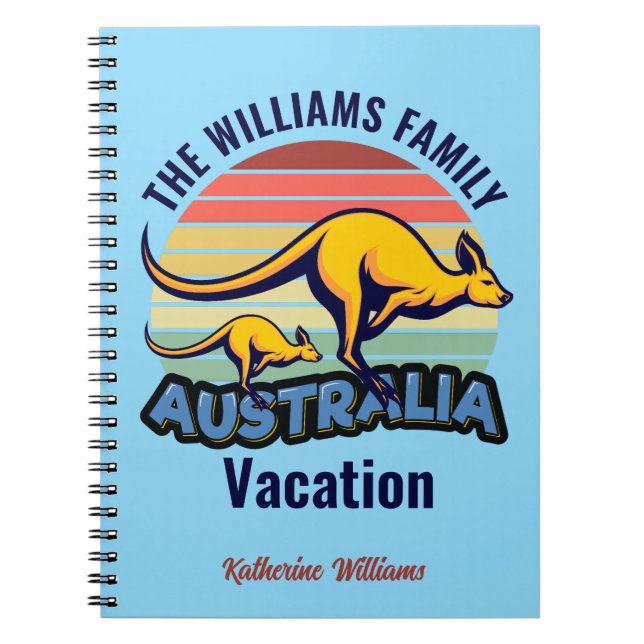 Caderno Espiral Viagem Personalizado Da Corte Trip Cute Kangaroo S (Frente)