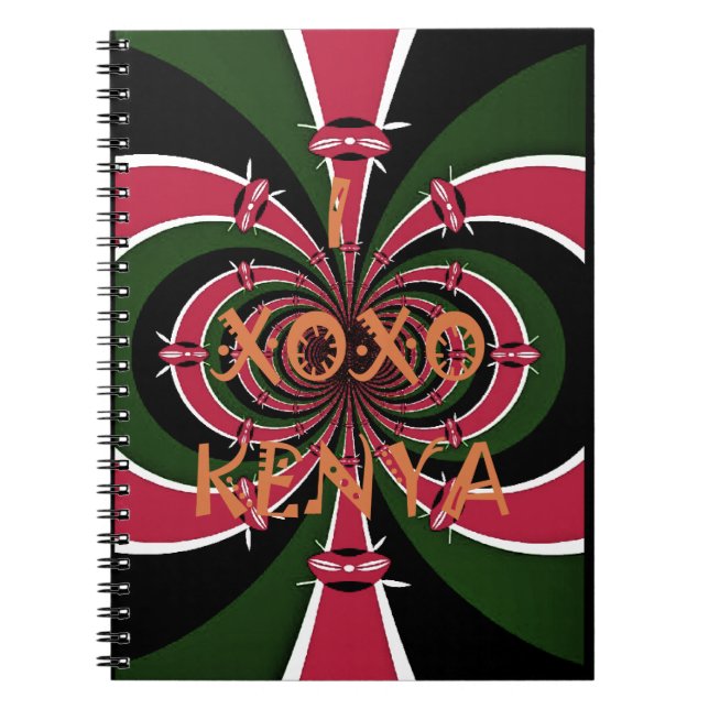 Caderno Espiral Viagem Queniano - Hugs & Kisses Design (Frente)