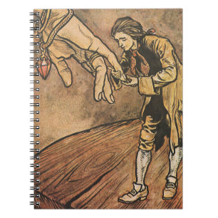 Caderno Espiral Viagens de Vintage Gulliver por Arthur Rackham