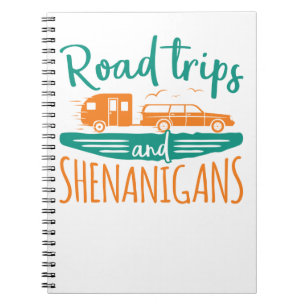 Caderno Espiral Viagens e Férias Familiares de Shenanigans
