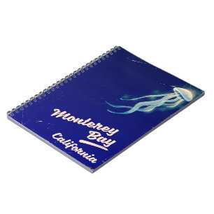 Caderno Espiral Viagens vintage Monterey Bay California Jelly