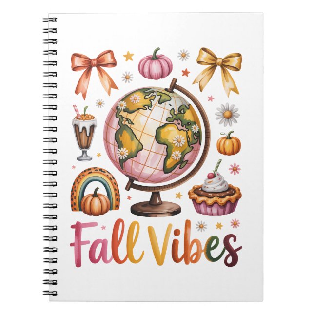 Caderno Espiral Vibes de queda (Frente)
