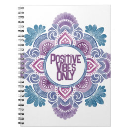 Caderno Espiral Vibes Positivas Apenas Mandala