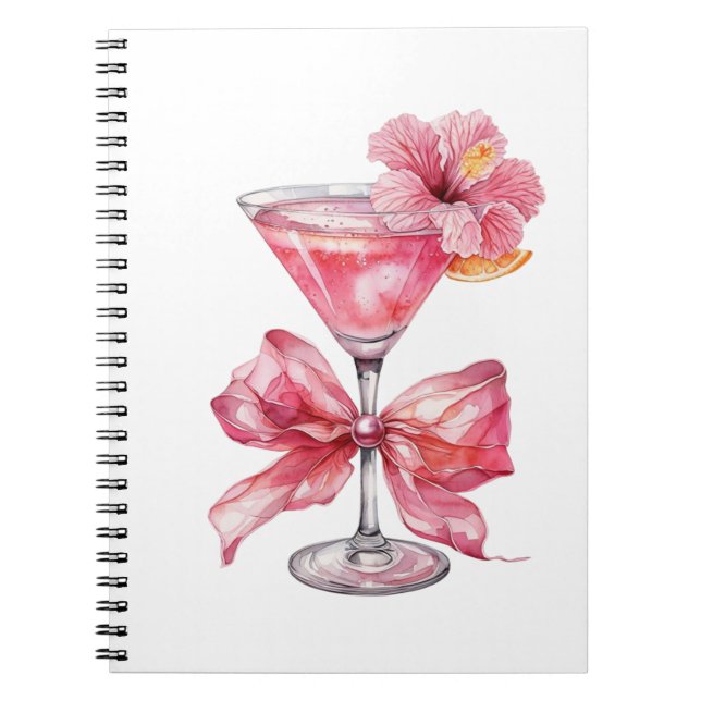 Caderno Espiral Víblias cor-de-rosa (Frente)