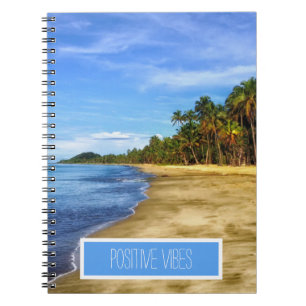 Caderno Espiral Víblias Positivas de Praia Tropical