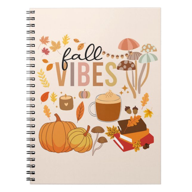 Caderno Espiral Vibrações de Outono (Frente)