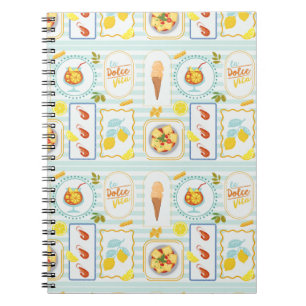 Caderno Espiral Vibrações de Verão Mediterrâneo