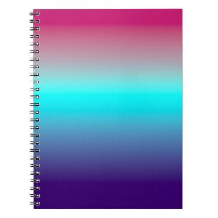 Caderno Espiral Vibrant Magenta to Deep Purple Smooth Abstract