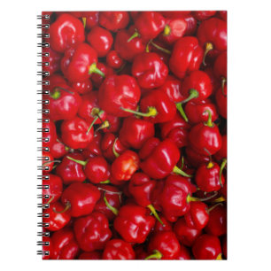 Caderno Espiral Vibrant Red Chili Pepper Harvest