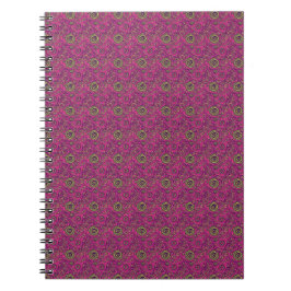 Caderno Espiral Vibrante Psicanálise dos Anos 60 em Tons Paisley R