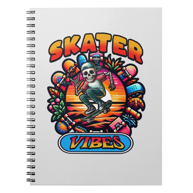 CADERNO ESPIRAL VÍBULOS DE SKATER! (Frente)