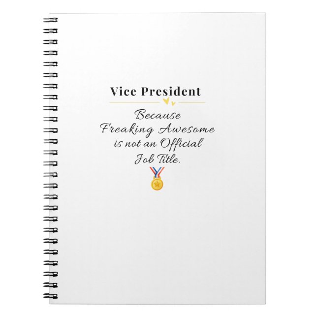 Caderno Espiral Vice-Presidente (Frente)