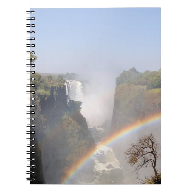 Caderno Espiral Victoria Falls Rainbow Waterfall Foto (Frente)