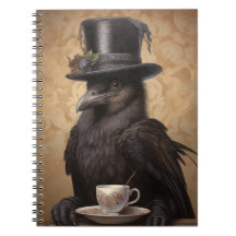 Victorian Raven Aproveitando Café - Notebook Cumul