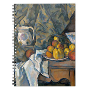 Caderno Espiral Vida de Paul Cezanne ainda com maçãs e pêsseg