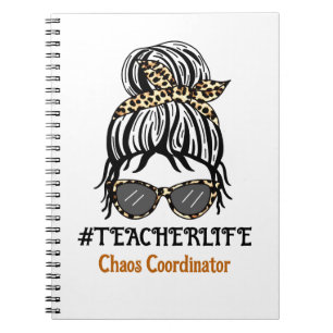 Caderno Espiral Vida de Professora Coordenador do caos
