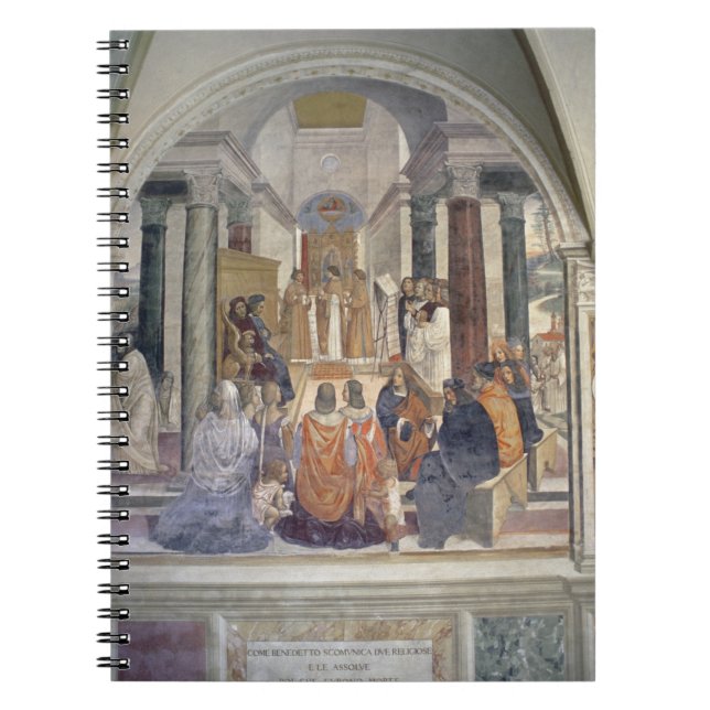 Caderno Espiral Vida de St. Benedict (fresco) (detalhe) (Frente)