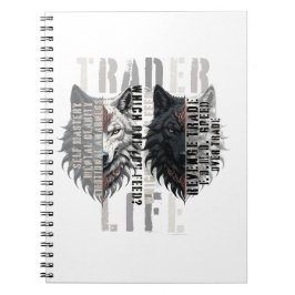 Caderno Espiral Vida de trader | Lobo | Ambos os lados