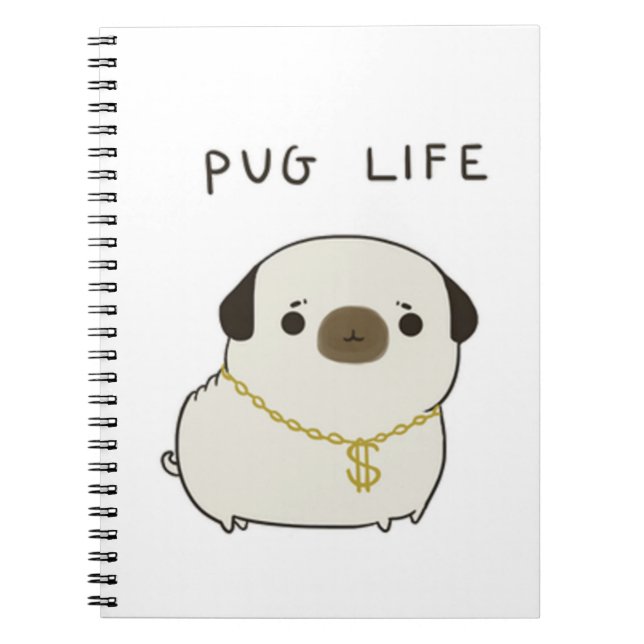 Caderno Espiral Vida do Pug (Frente)