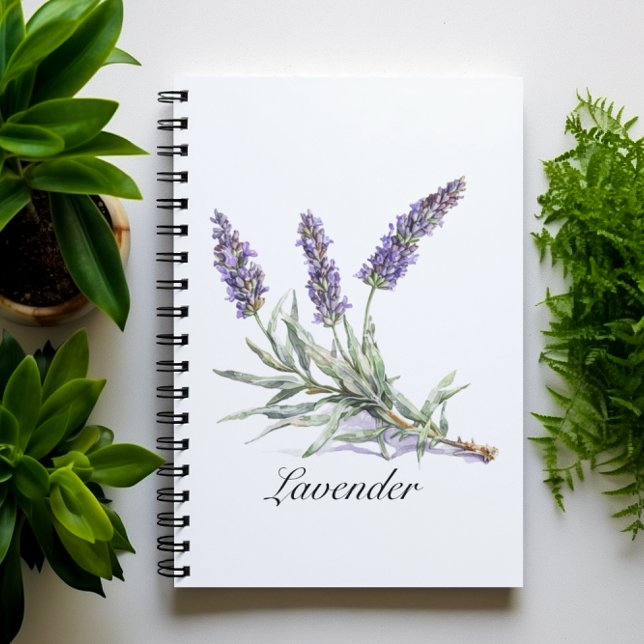 Caderno Espiral Vida Herbal: Lavanda, personalizável (Criador carregado)