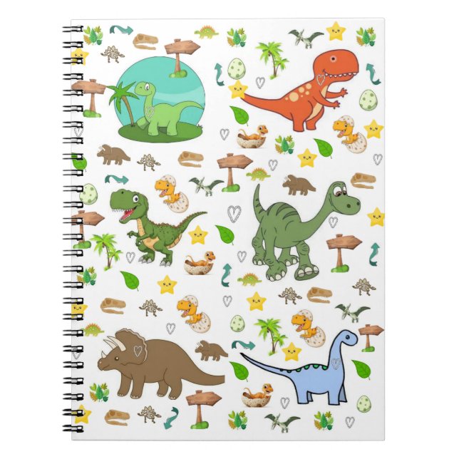 Caderno Espiral Vida Selvagem de Dinossauros  (Frente)