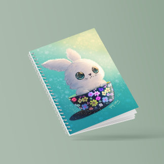 Caderno Espiral Vida Selvagem Fofa da Primavera Guardiã: Coelhinho