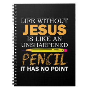 Caderno Espiral Vida Sem Jesus Engraçado Cristão Religioso Fé