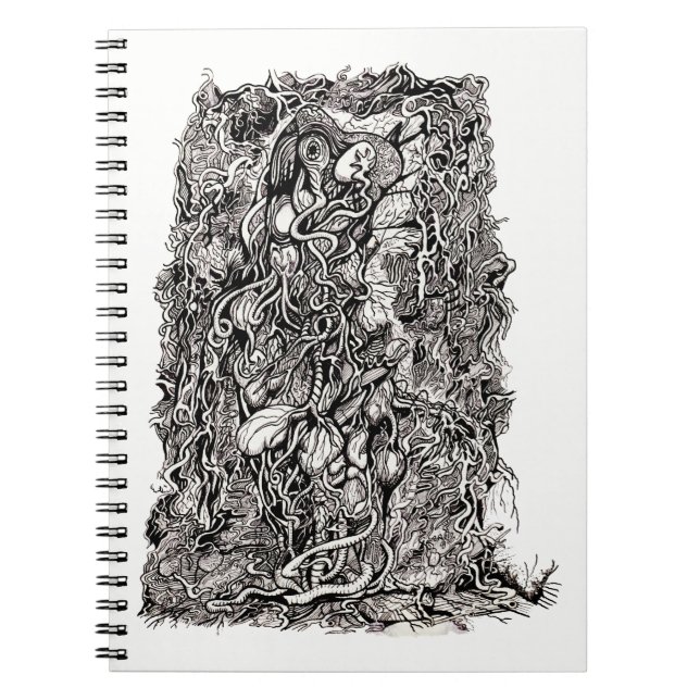 Caderno Espiral Vida sem pele por Brian Benson (Frente)