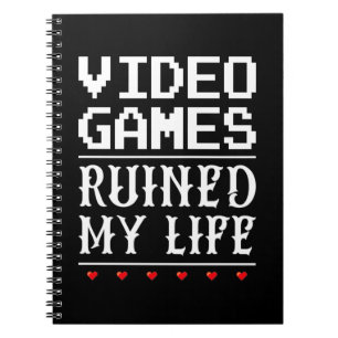 Caderno Espiral videos games arruinaram minha vida