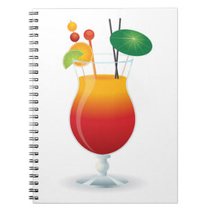 CADERNO ESPIRAL VIDRO DE COCKTAIL