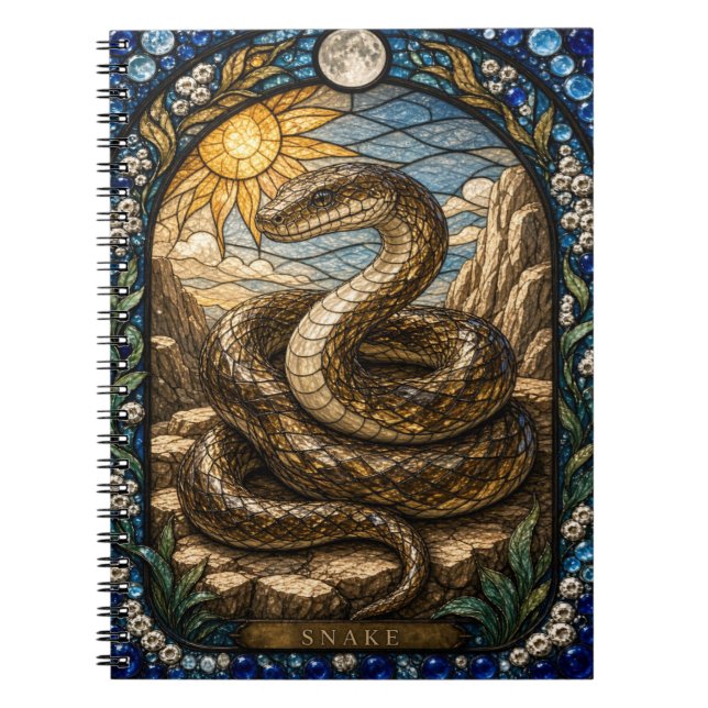 Caderno Espiral Vidro de Cores Cobra, Disco Solar (Frente)