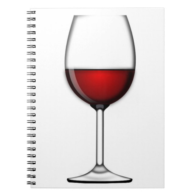 CADERNO ESPIRAL VIDRO DE VINHO VERMELHO (Frente)