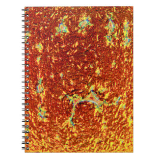 Caderno Espiral Vidro fundido com ouro