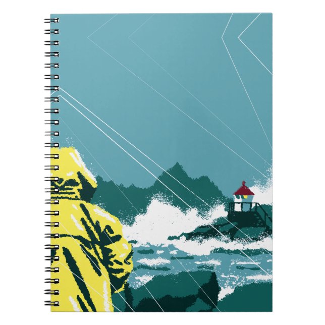 Caderno Espiral Vigilância da Tempestade: Majestade da Ilha (Frente)