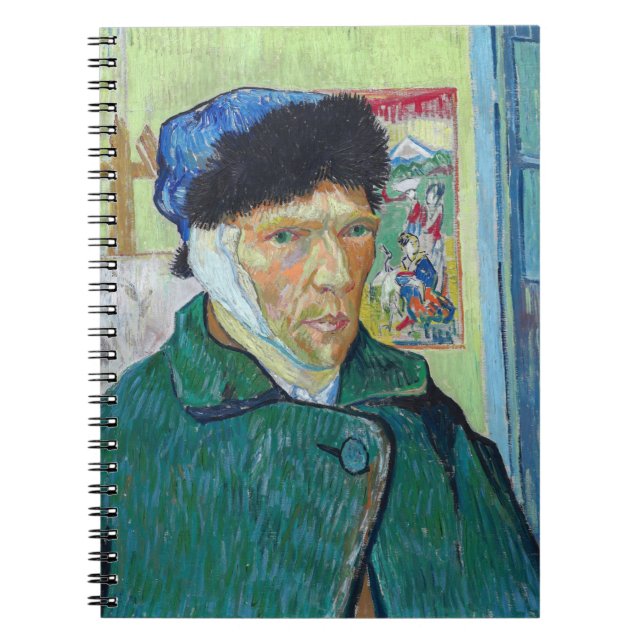 Caderno Espiral Vincent van Gogh - Autorretrato com ouvido colado (Frente)
