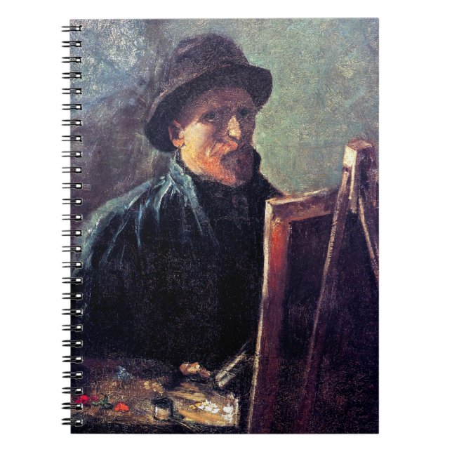 Caderno Espiral Vincent Van Gogh - Autorretrato Dark Felt Hat (Frente)