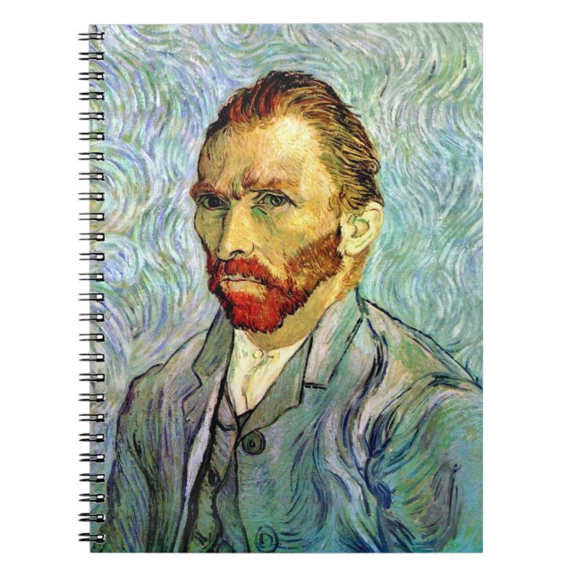 Caderno Espiral Vincent Van Gogh - Autorretrato Verde de Belas Art (Frente)
