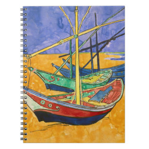 Caderno Espiral Vincent van Gogh - Barcos de Pesca na Praia