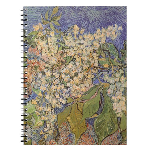 Caderno Espiral Vincent van Gogh - Blossoming Chestnut Branches (Frente)