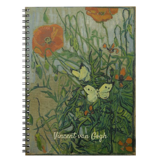 Caderno Espiral Vincent van Gogh - Borboletas e papagaios (Frente)