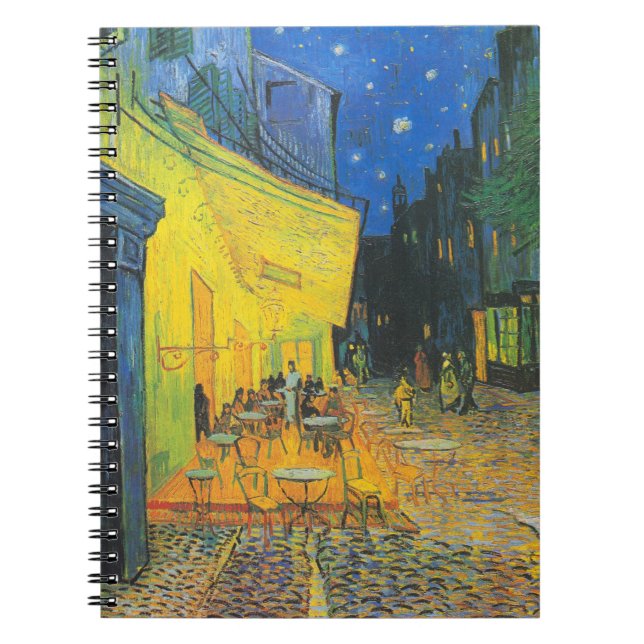 Caderno Espiral Vincent Van Gogh Cafe Terrace à Noite (Frente)